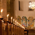 Billede af kirkebænke i Ribe Domkirke